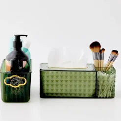 Acrylic Bottle Storage Container Green