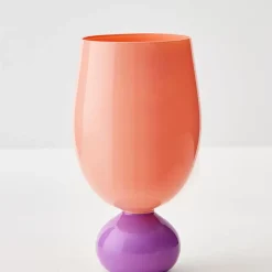 Aden Wine Glass Peach