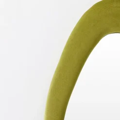 Asymmetrical Wavy Velvet Full Length Mirror Green