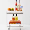 Bauhaus Acrylic Bar Cart Silver