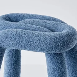 Berber Stool Boucle Blue