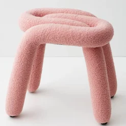 Berber Stool Boucle Pink