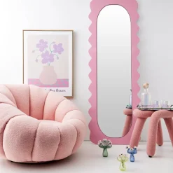 Berber Stool Boucle Pink