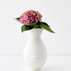 Bisous Ceramic Urn Vase White