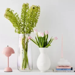 Bisous Ceramic Urn Vase White