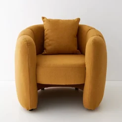 Bloom Boucle Accent Chair Mustard