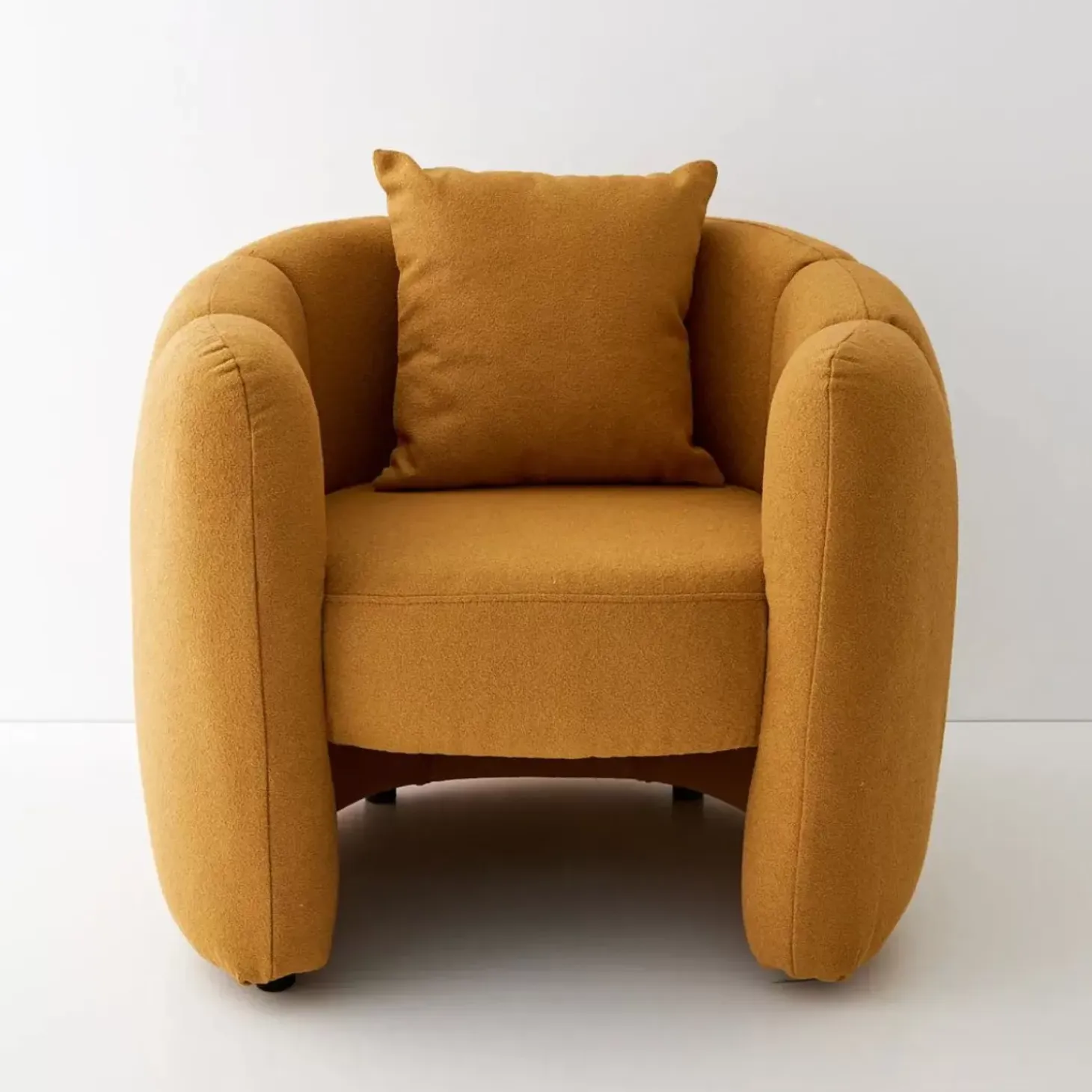 Bloom Boucle Accent Chair Mustard