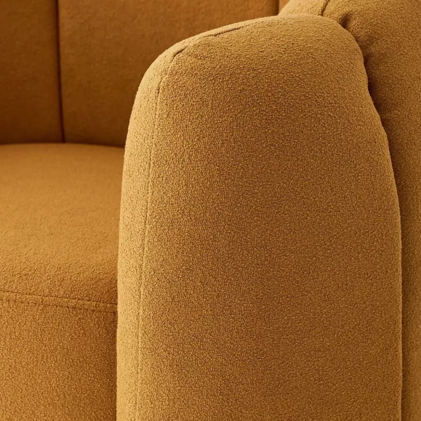 Bloom Boucle Accent Chair Mustard