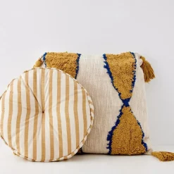 Boho Cotton Cushion With Insert Nude/Beige