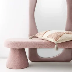 Boho Cotton Cushion With Insert Nude/Pink