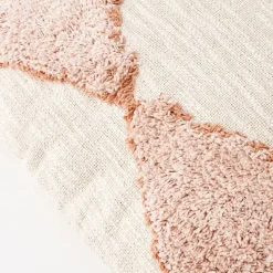 Boho Cotton Cushion With Insert Nude/Pink