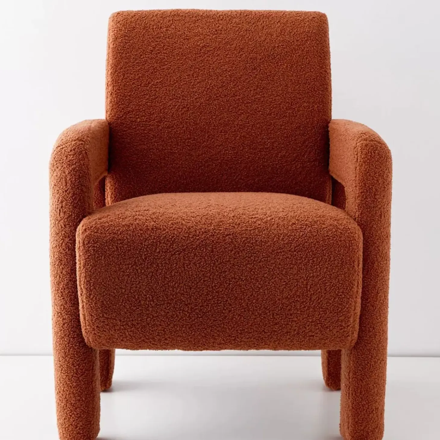 Boucle Accent Chair Terracotta