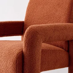 Boucle Accent Chair Terracotta