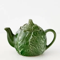 Cabbage Ceramic Tea Pot Green