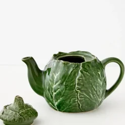 Cabbage Ceramic Tea Pot Green