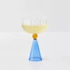 Champagne Cocktail Glass Clear/Navy