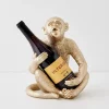 Charlie Chimp Resin Wine Holder Gold