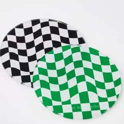 Check Acrylic Coaster Green