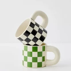 Checkerboard Ceramic Mug