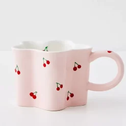 Cherry Ceramic Mug Pink