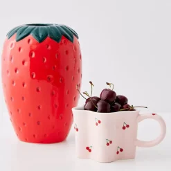 Cherry Ceramic Mug Pink