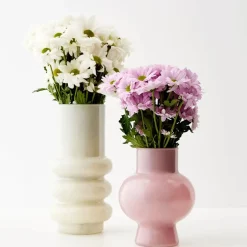 Coloured Glass Vase Pink