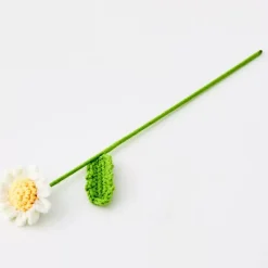 Daffodil Hand Knitted Crochet Flower White