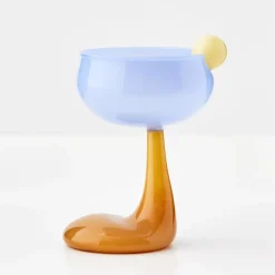 Droplet Cocktail Glass Blue