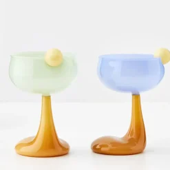 Droplet Cocktail Glass Blue