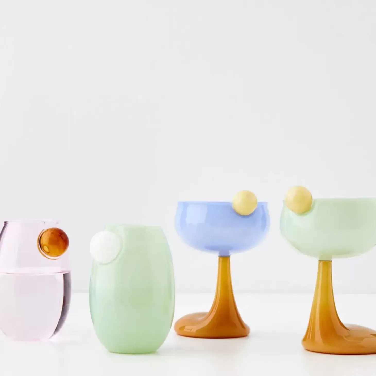 Droplet Cocktail Glass Green