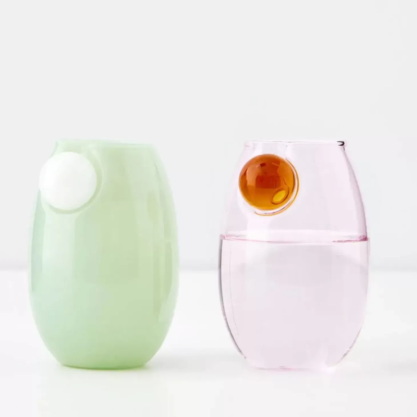 Droplet Glass Tumbler Set Green