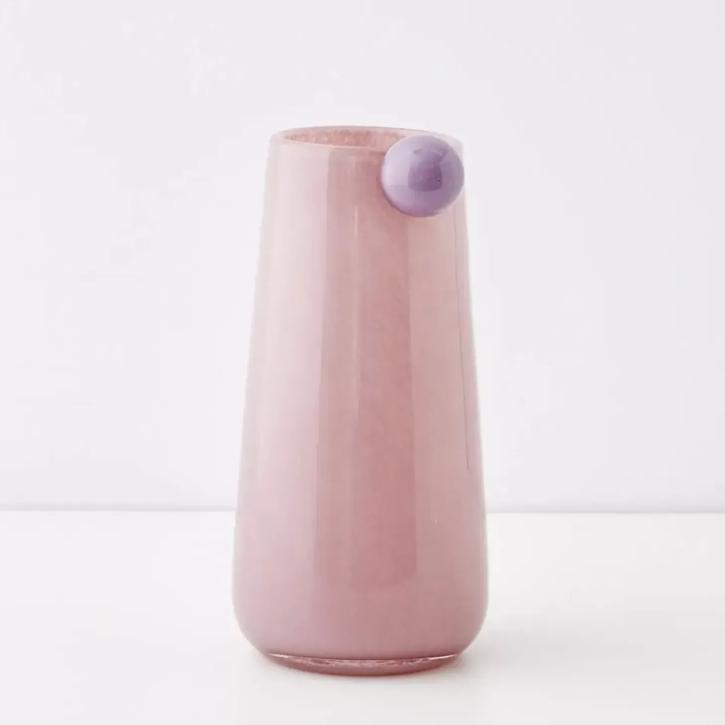 Droplet Large Coloured Glass Vase Pink