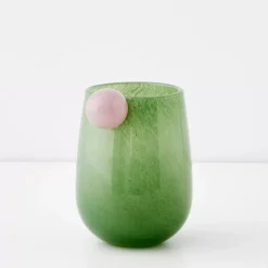 Droplet Medium Coloured Glass Vase Teal