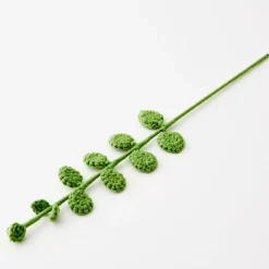 Eucalyptus Hand Knitted Crochet Flower Green