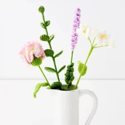 Eucalyptus Hand Knitted Crochet Flower Green