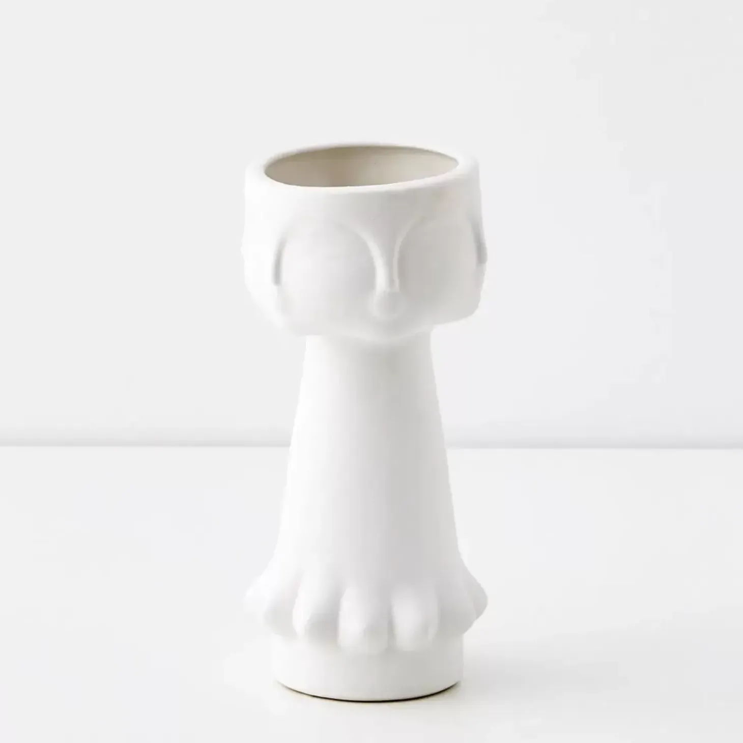 Gemelli Ceramic Vase White
