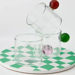 Glass Espresso Coffee Cup Green