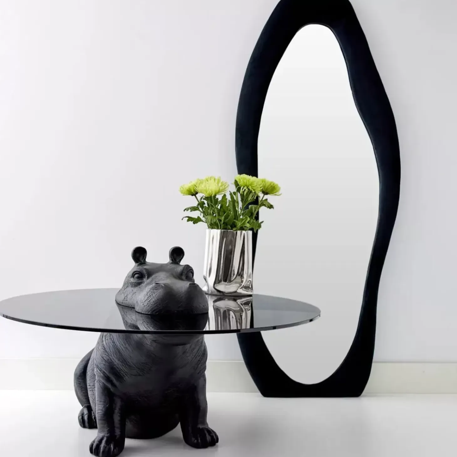 Hippo Glass Coffee Table Black