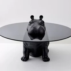 Hippo Glass Coffee Table Black
