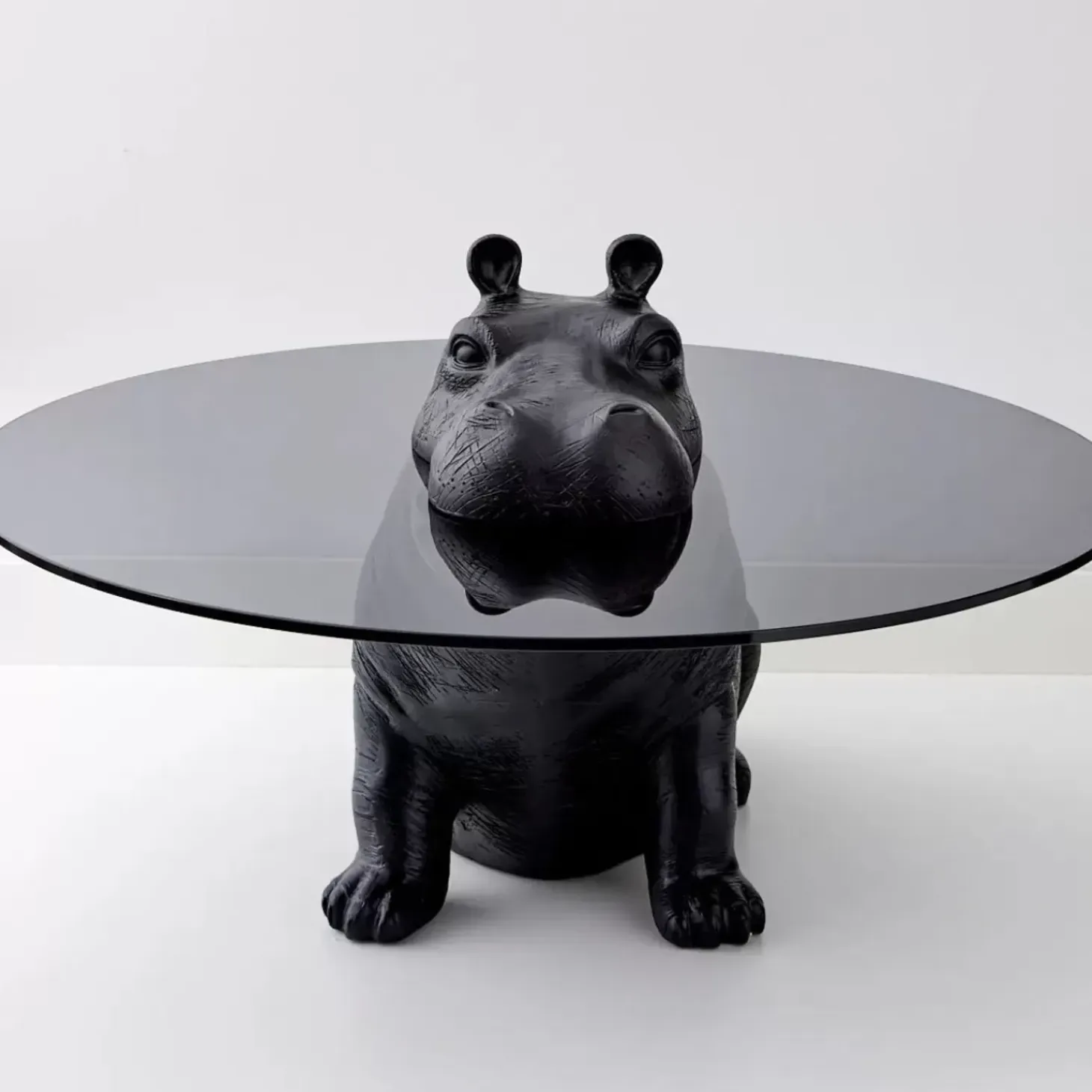 Hippo Glass Coffee Table Black