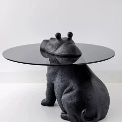 Hippo Glass Coffee Table Black