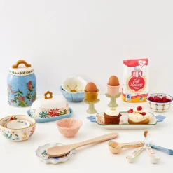 In Bloom Ceramic Serving Tray Blue