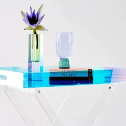 Iridescent Console Tray Side Table