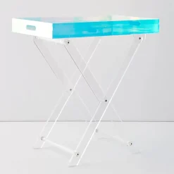 Iridescent Console Tray Side Table