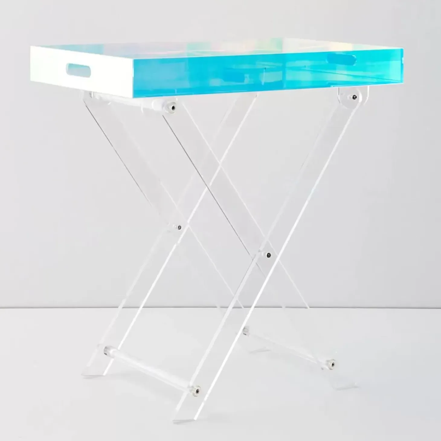 Iridescent Console Tray Side Table
