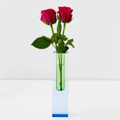 Kaleidoscope Ombre Acrylic Vase Navy/Green