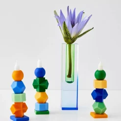 Kaleidoscope Ombre Acrylic Vase Navy/Green