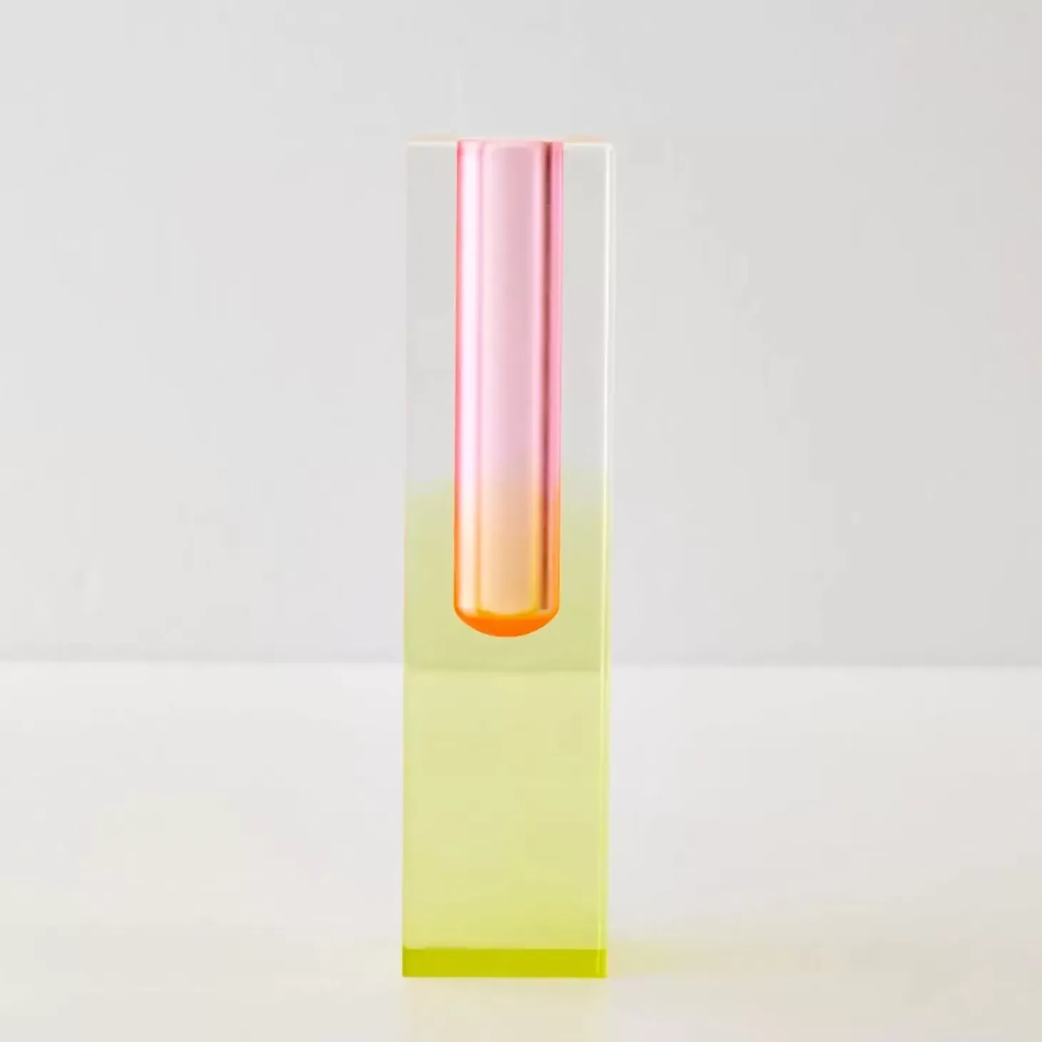Kaleidoscope Ombre Acrylic Vase Yellow/Pink