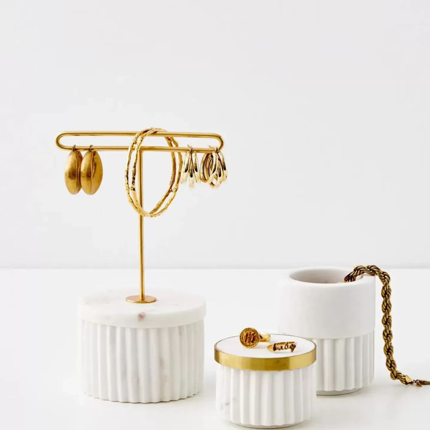 Keepsake 2 Piece Marble Jewellery Stand