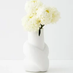 Knot Ceramic Vase White